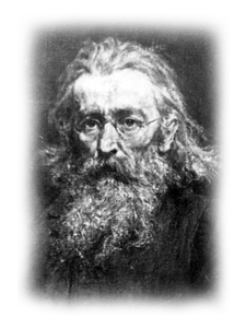 Jan Matejko na tle pracowni (fragment il. poprz.)